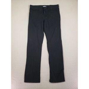 Liberto Pants Womens 12 Chino Low Rise Straight Leg Cotton Blend Black Pockets